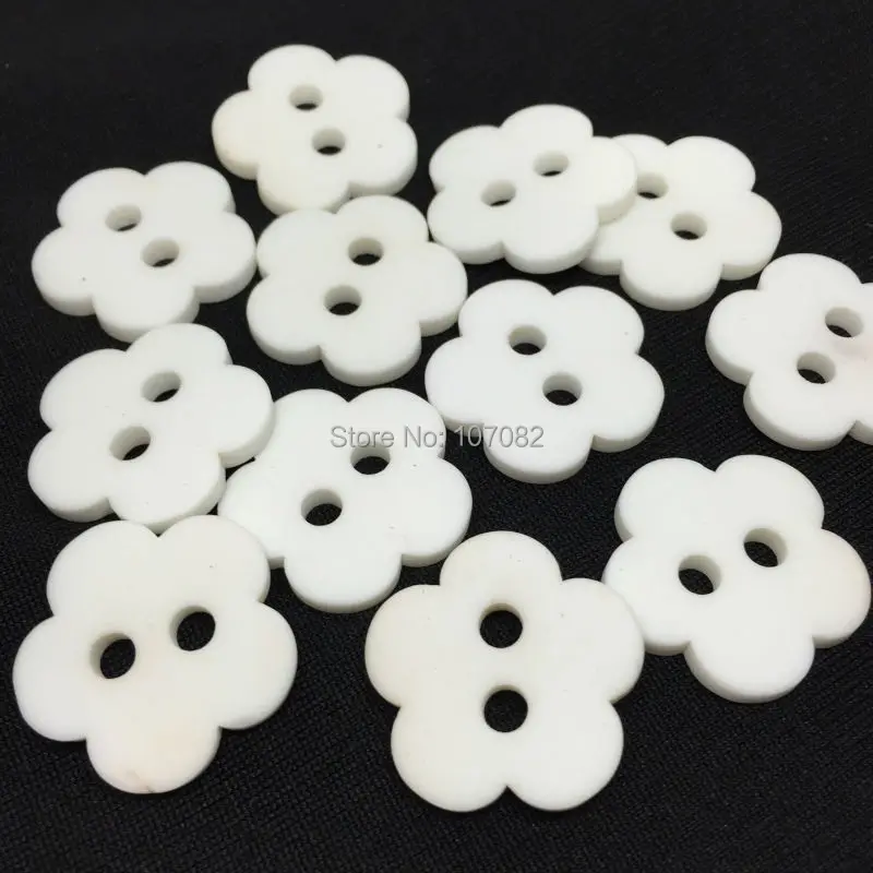 20 шт. 25 мм большие белые полимерные пуговицы в форме цветка декоративные для