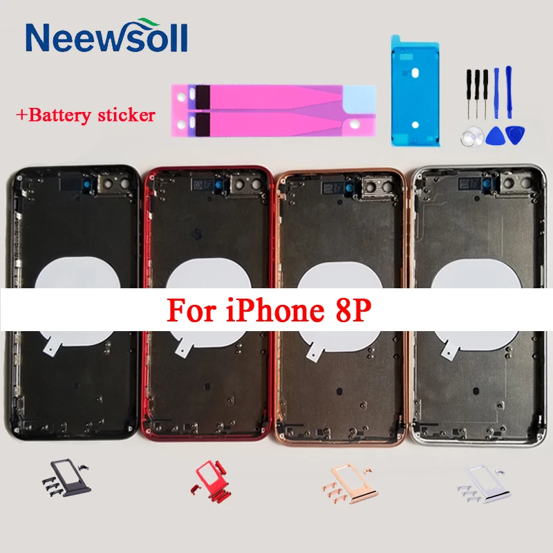 Neewsoll для iphone 8plus задняя средняя рамка Шасси Полный корпус сборка крышка батареи 8P