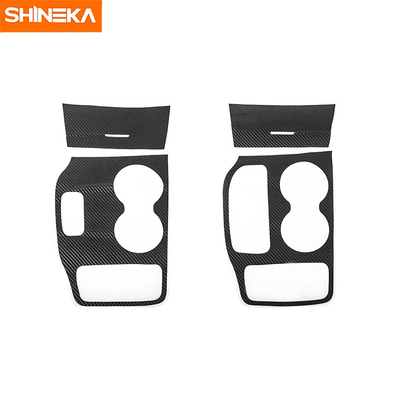 

SHINEKA Car Styling Door Anti-kick Sticker Centrol Panel Carbon Fiber Pattern Stickers for Grand Cherokee 2011+ Car Accessories