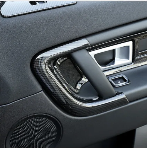 

4pcs Carbon Fiber Style ABS Plastic Inner Door Handle Trim For Land Rover Discovery Sport 2015-2017 Car Accessories Stickers