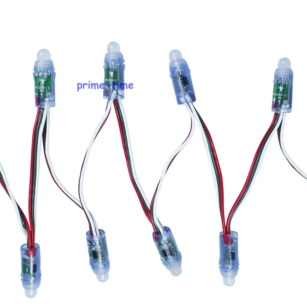 WS2811 полноцветный пиксельный модуль 12 мм DC5V IP68 водонепроницаемый точечный