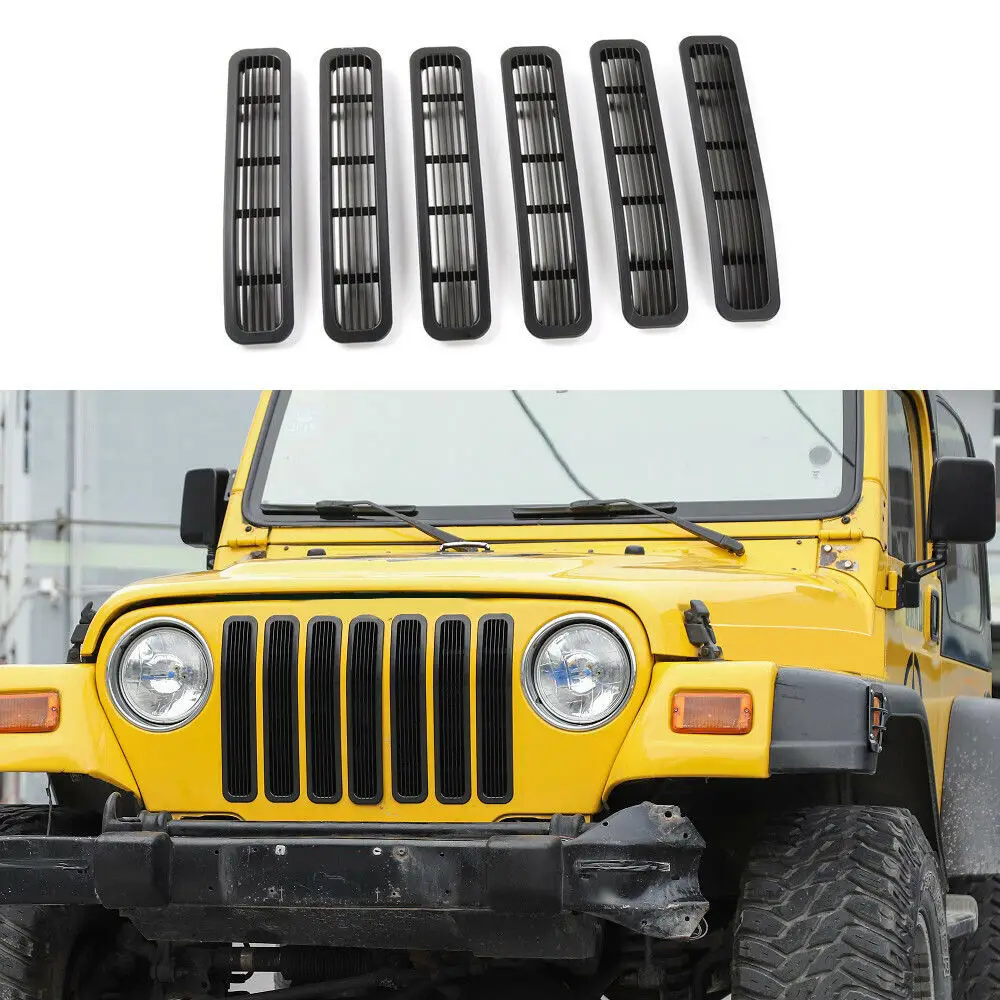 7 шт. передняя сетка для гриля Jeep Wrangler TJ 1997-2006 | Автомобили и мотоциклы