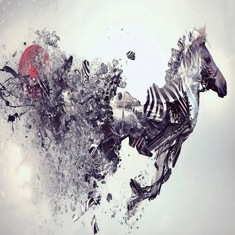 

Dropship Fatman Wallpaper Nordic Wallpaper Vintage Abstract Zebra Explosion Special Effect Mural Living Room Papel De Pared 3D