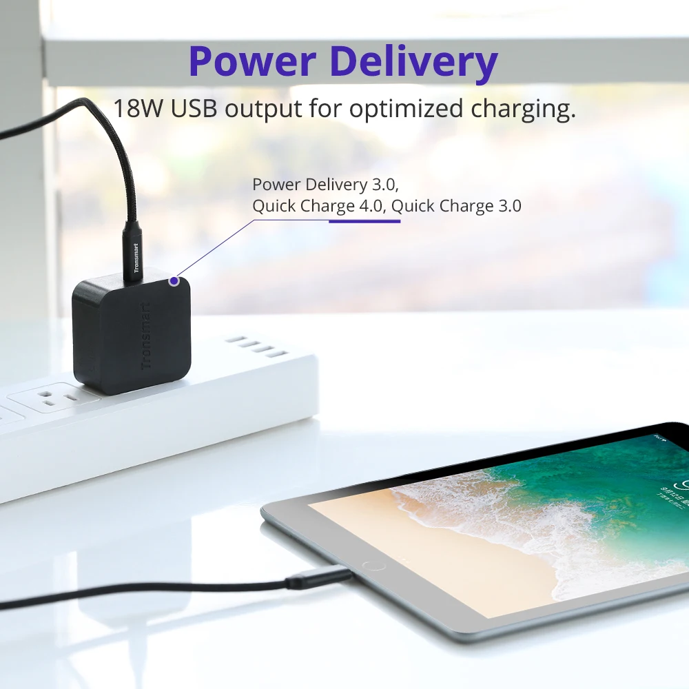 Tronsmart WCP01 Зарядное устройство Тип usb-C Quick Charge 3 0 18 Вт Мощность доставки Fast для Xiaomi