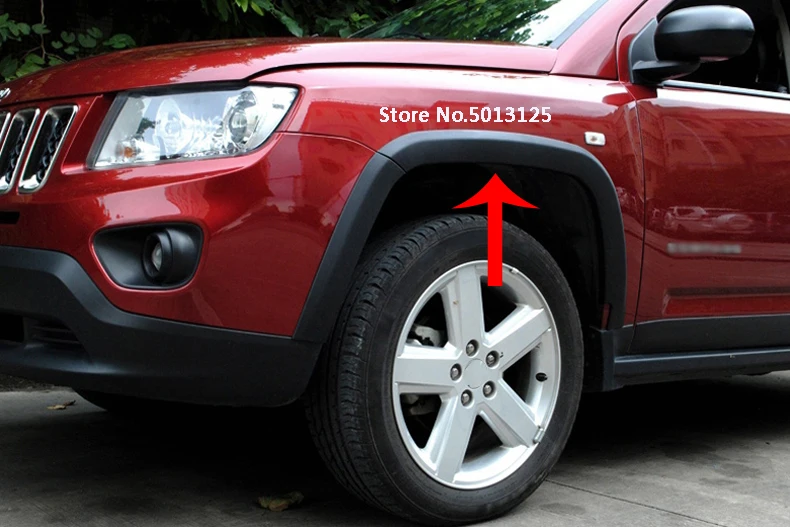 Для Jeep Compass 2011 2012 2013 автомобильное колесо для бровей отделка натирания бамперные полоски декоративные наклейки 10 шт./компл. автомобиля стилю