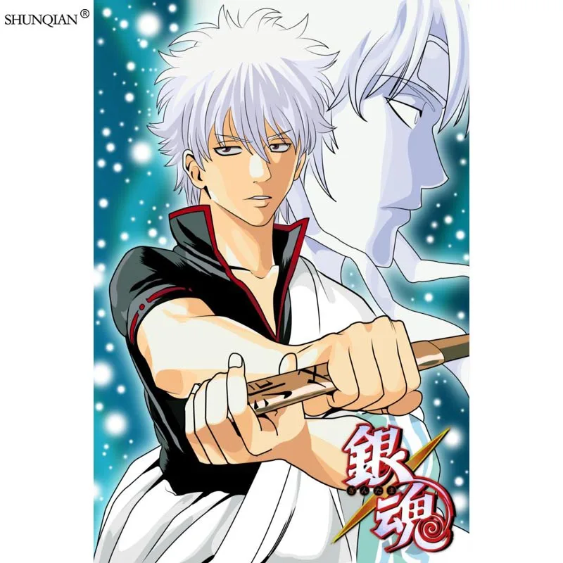 Gintama постер из шелковой ткани печать плаката ткань плакат пользовательские Атлас