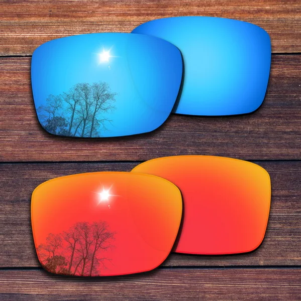 Blue and Fire Red OOWLIT поляризованные Сменные линзы для солнцезащитных очков-оправа для солнцезащитных очков оправа - Цвет линз: Blue and Fire Red