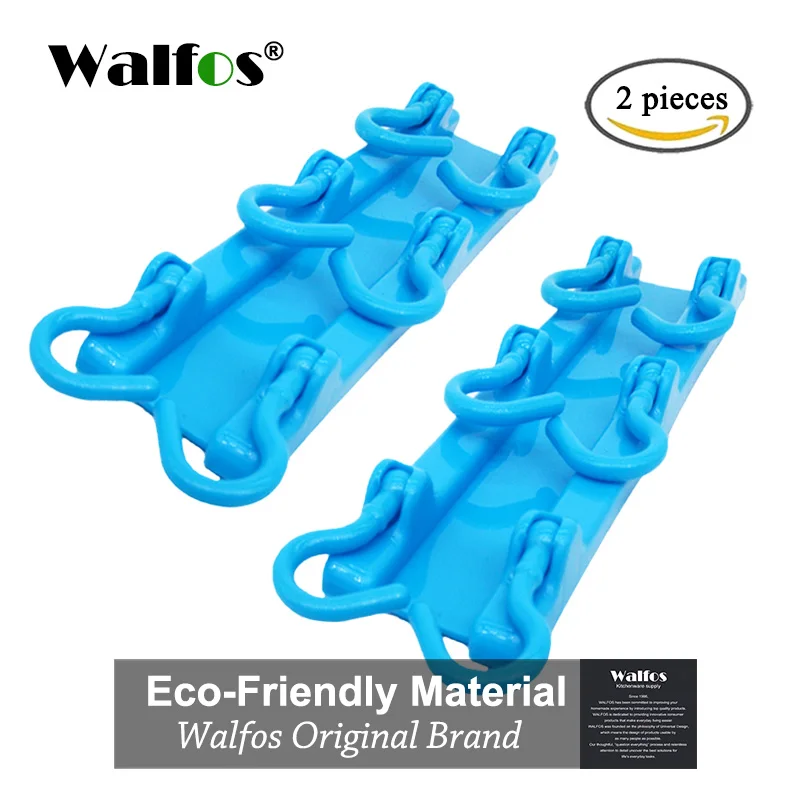 Blue 2 pieces WALFOS 2 шт./набор, кухонный шкаф, 6 крючков, органайзер, шкафчик, инструменты, вешалка для полотенец, шкаф, полка для хранения одежды - Цвет: Blue 2 pieces