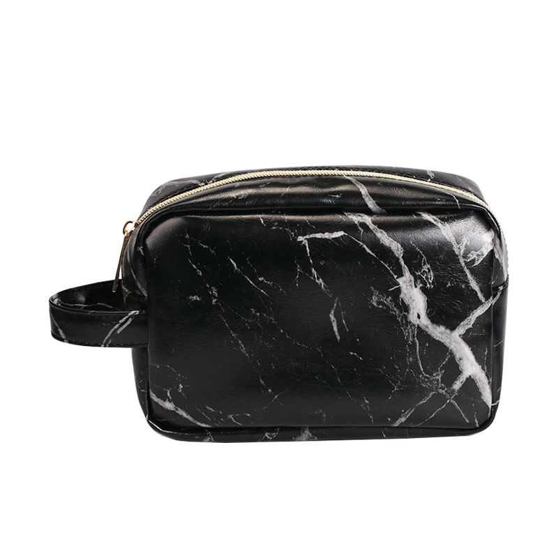 ПУ Marbling органайзеры для косметики коробка макияжа Дорожная щетка держатель