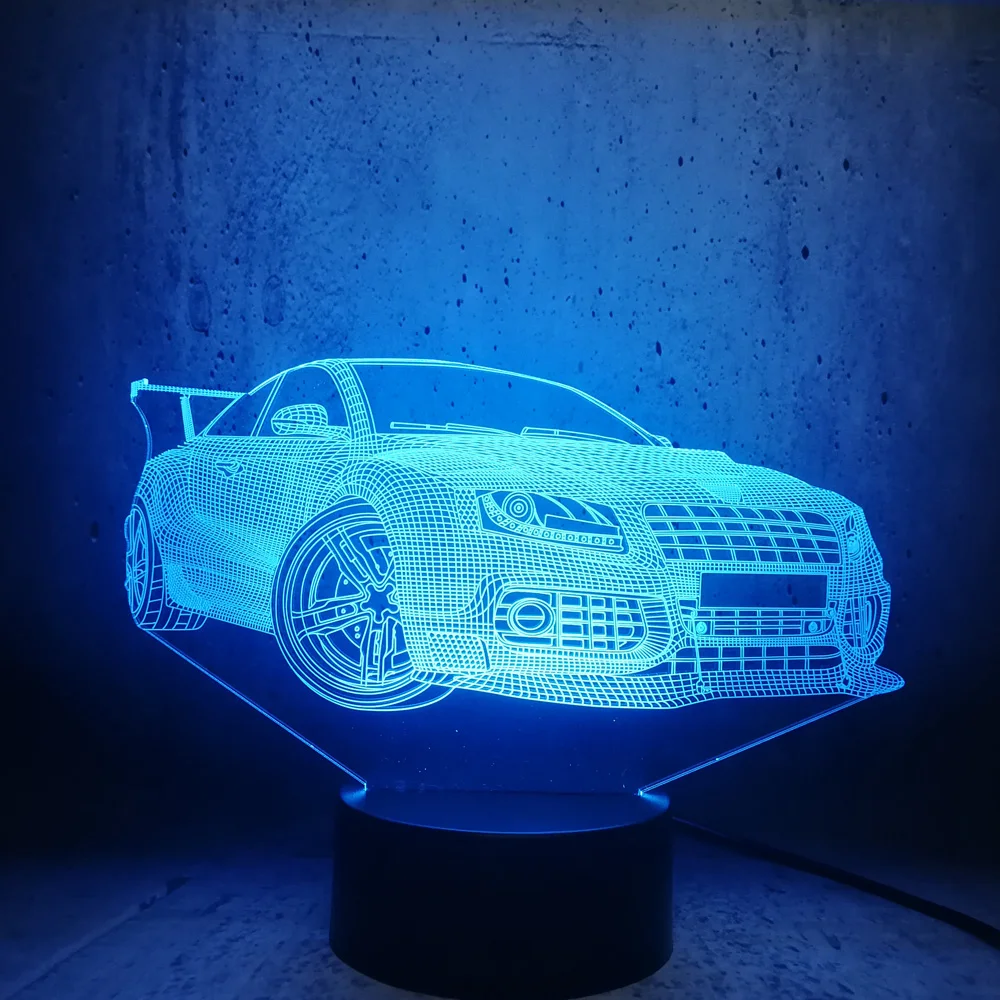 3D лампа для автомобиля классная декоративная мальчика супер веер подарок