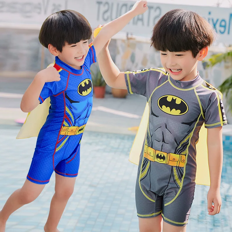 328Halloween Cosplay costume for kids bat man swimwear super hero one-piece swimsuit boys hot spring fancy swim sport beach wear |