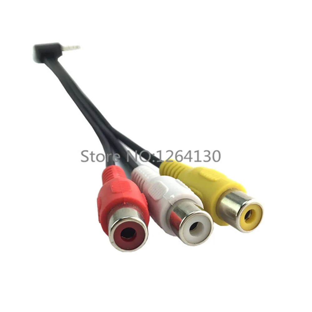 0.2M 90 Degree 3.5mm 4 pole Male To 3 RCA Female A/V video Cable Adapter For HDTV DVD Free shipping | Компьютеры и офис