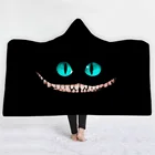 Lannidaa черное одеяло с капюшоном с улыбкой дьявола для детей и взрослых, для путешествий, пикника, игр, плащи, одеяло с капюшоном, одеяло, пледы на диван-кровать