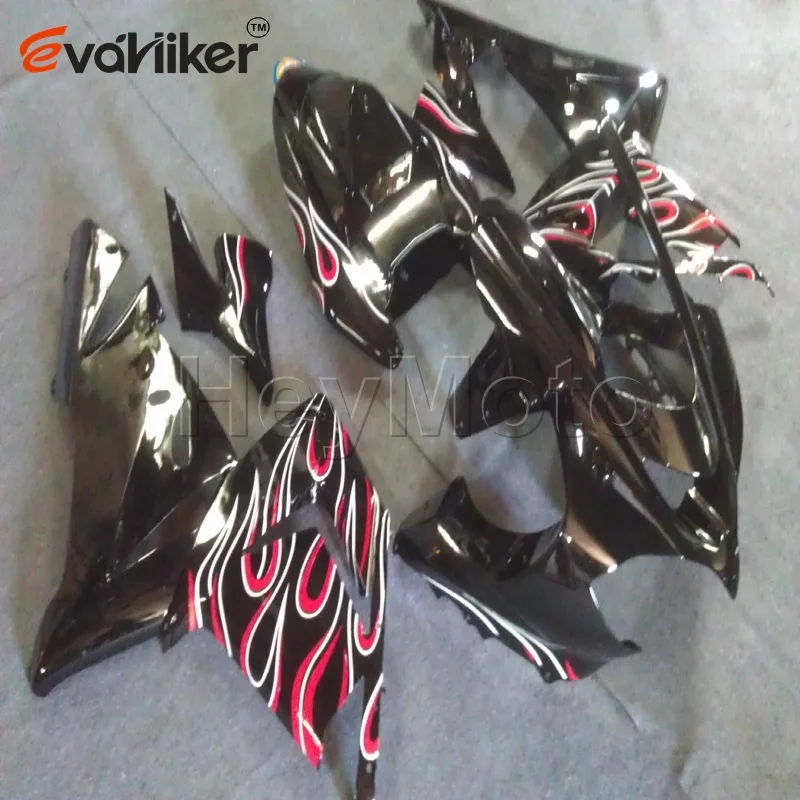 Капот мотоцикла на заказ для ZX-10R 2004-2005 ZX 10R 04 05 ABS пластиковый комплект мотоцикл обтекатель синий белый - Цвет: D