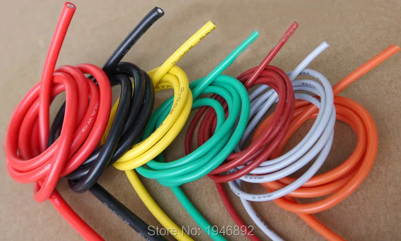 26 AWG гибкий силиконовый провод RC кабель 26AWG 30/0.08TS OD 1 5 мм луженый медный с 10 цветами