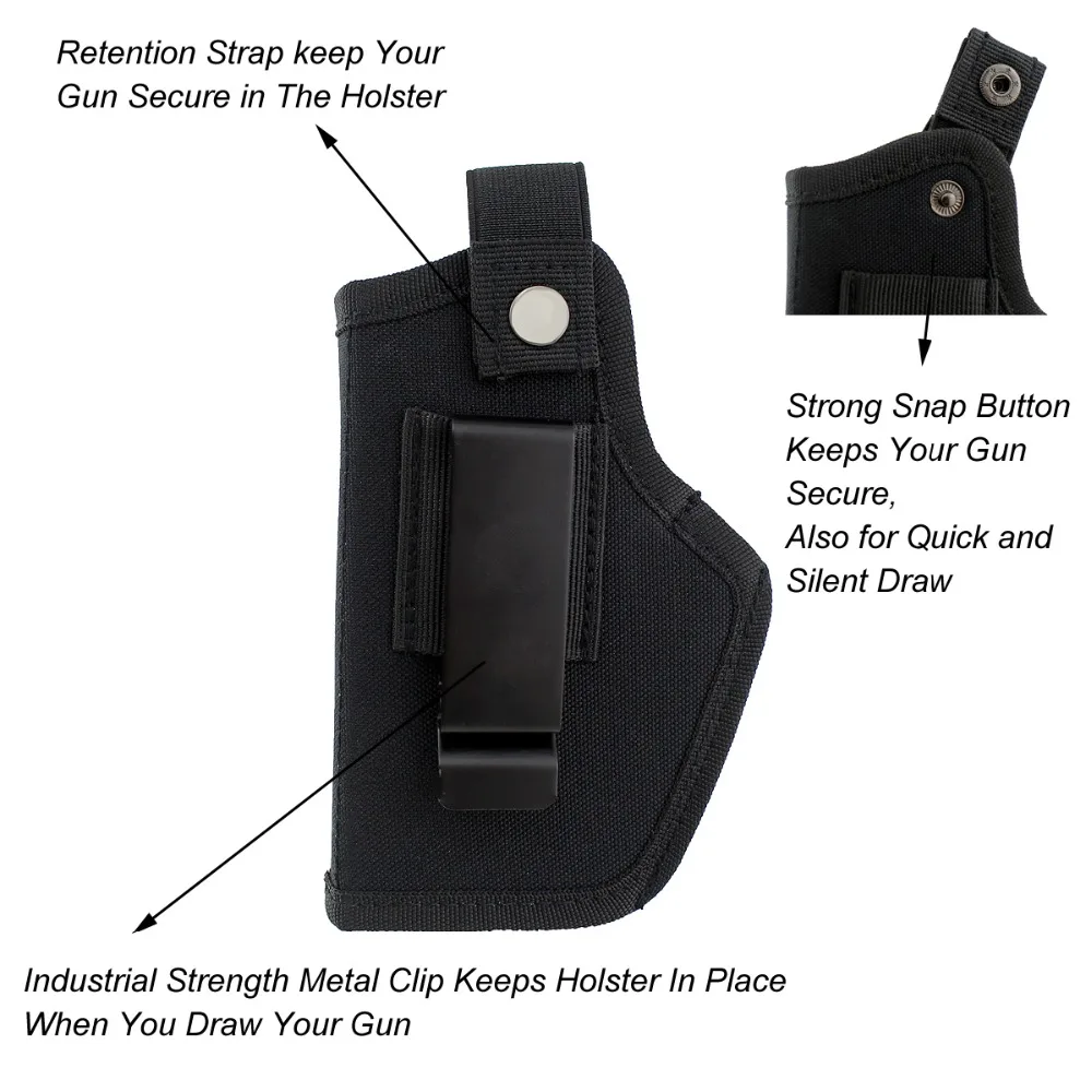 IWB OWB кобура для скрытого ношения для правого и левого рукоделия подходит для сверхкомпактных и больших пистолетов