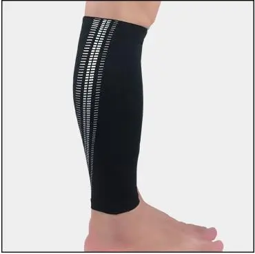 Black Calf Sleeves 1 шт., спортивные гетры для езды на велосипеде, компрессионные гетры, защита голени, защита для бега, гетры, футбольные леггинсы, рукава для голени - Цвет: Black Calf Sleeves