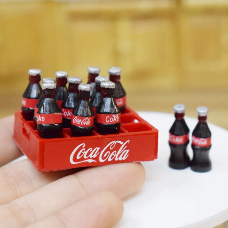 1 Dozen 12pcs Mini Coke Drinks 1/12 Dollhouse Miniature Food Doll Bottle Set Play Kitchen Accessories|bottle boat|bottle distributorbottle sprayer |