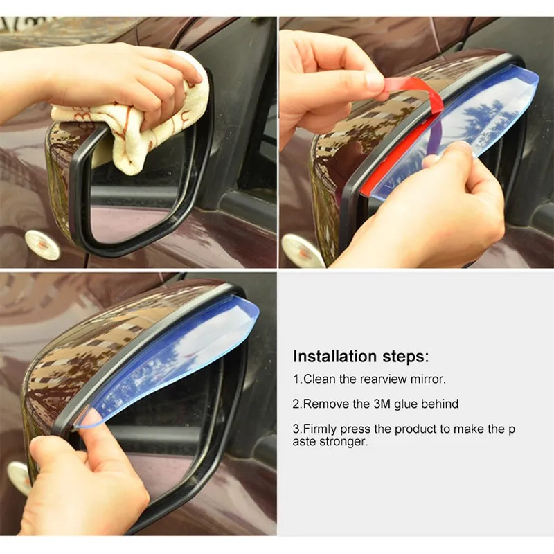 Car rear view mirror rain eyebrow Sticker For mercedes W205 w203 w204 W221 W211 W207 W163 W164 W220 Accessories | Автомобили и