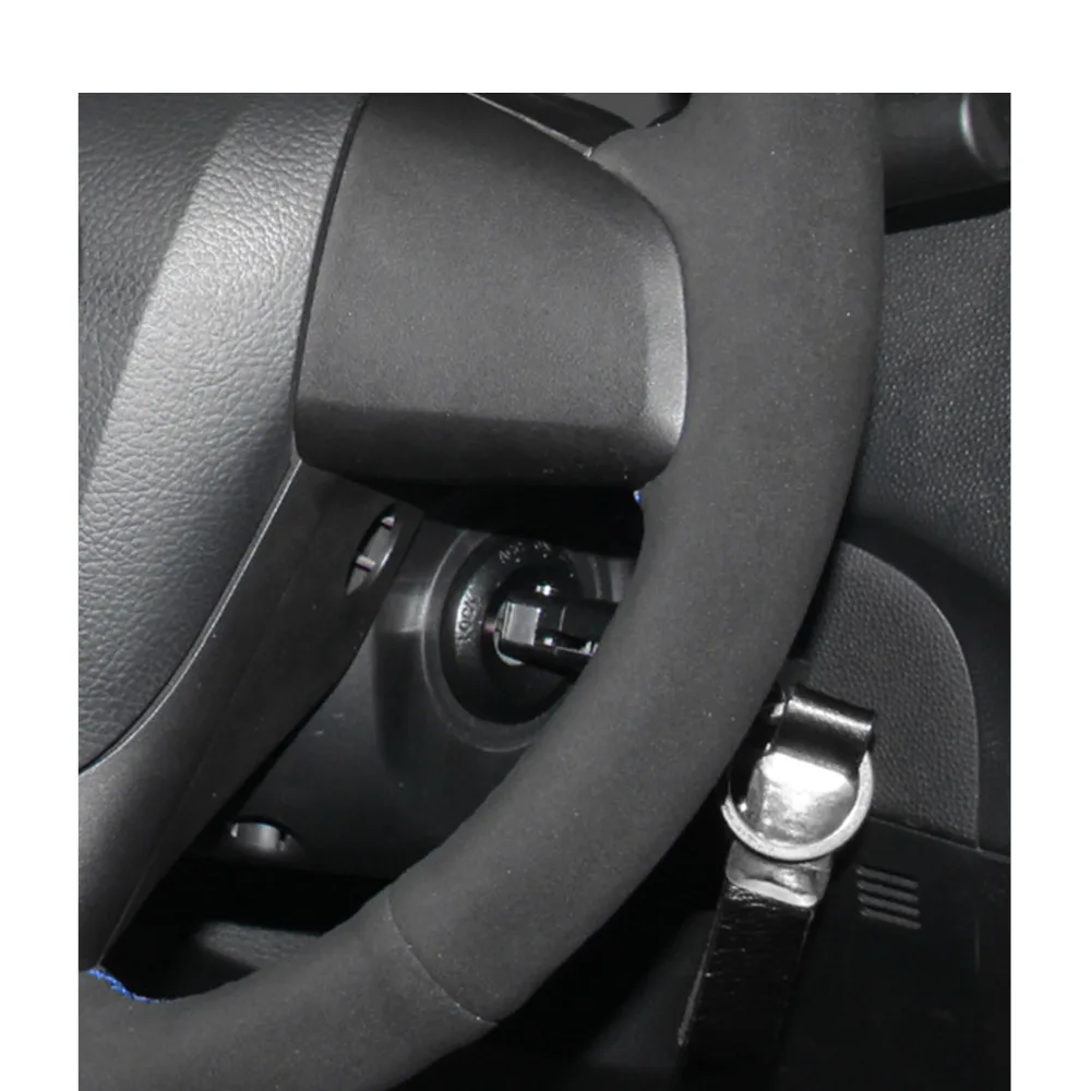 DIY черный замшевый кожаный чехол рулевого колеса автомобиля для Mazda 3 Axela 2010 2013 5 6 CX