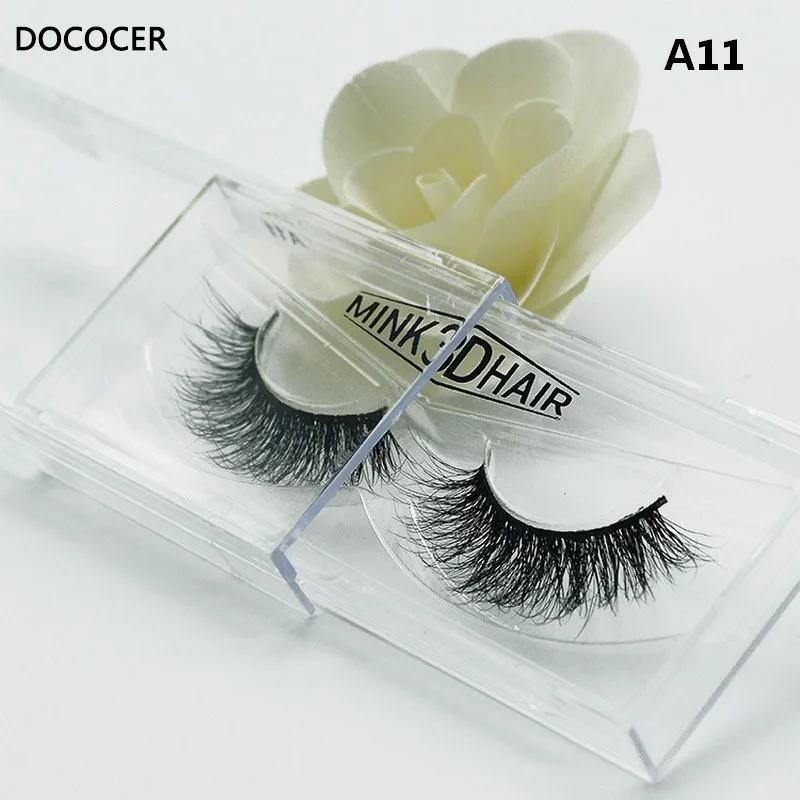 

1 Pair 3D Handmade Thick Mink Eyelashes Natural False Eyelashes for Beauty Makeup fake Eye Lashes Extension-A11
