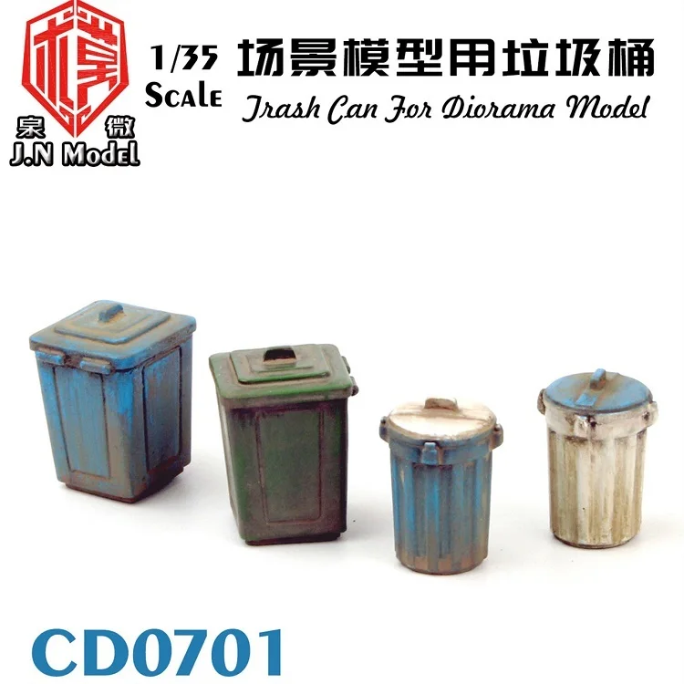 Мусорная корзина из смолы 1/35 принадлежности для сцены белая Форма CD 0701|1/35 resin|resin