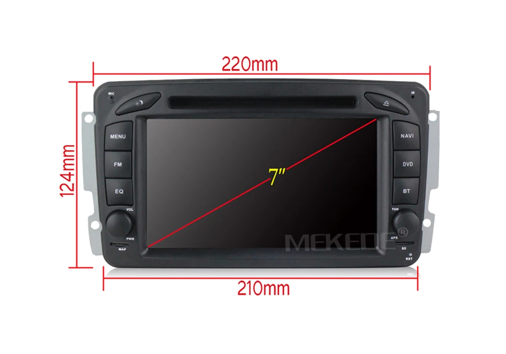 MEKEDE M518 Android7.1 автомобильный магнитофон gps dvd-плеер для Benz W209 W203 W463 Viano W639 Vito поддержка 4G wifi BT