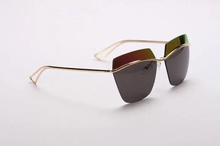 Futuristic Glasses Fashion Sunglasses Metallic Metal Hollow Leg Women'S Luxury Women Designer Brand Woman Original W207 | Аксессуары