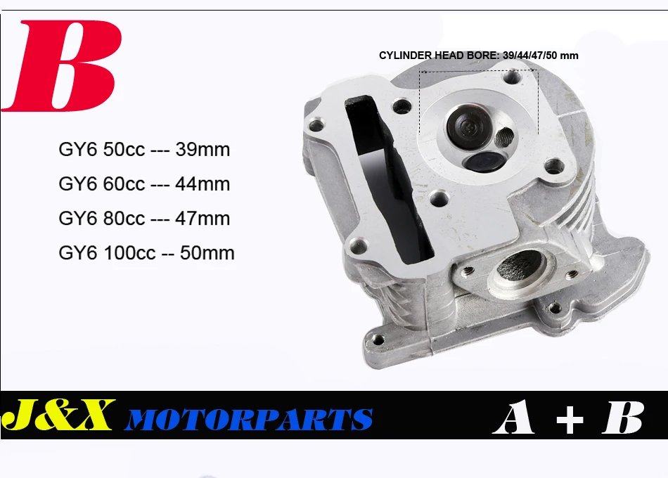 GY6 50 80 обновления 100 cc 137QMA QMB139 4-тактный цилиндр комплект головки гоночный распределительный вал выпускных клапанов ролики масло Шестерни руки монтажный