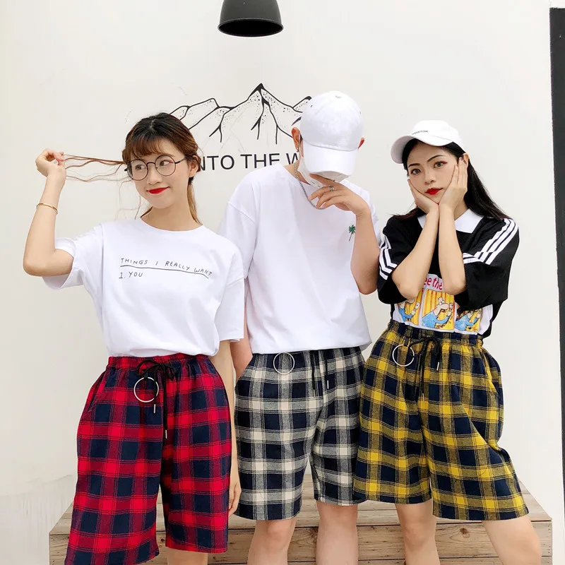 Для женщин короткие корейский Панк Harajuku Ulzzang кольцо декоративные решетки Рубашки