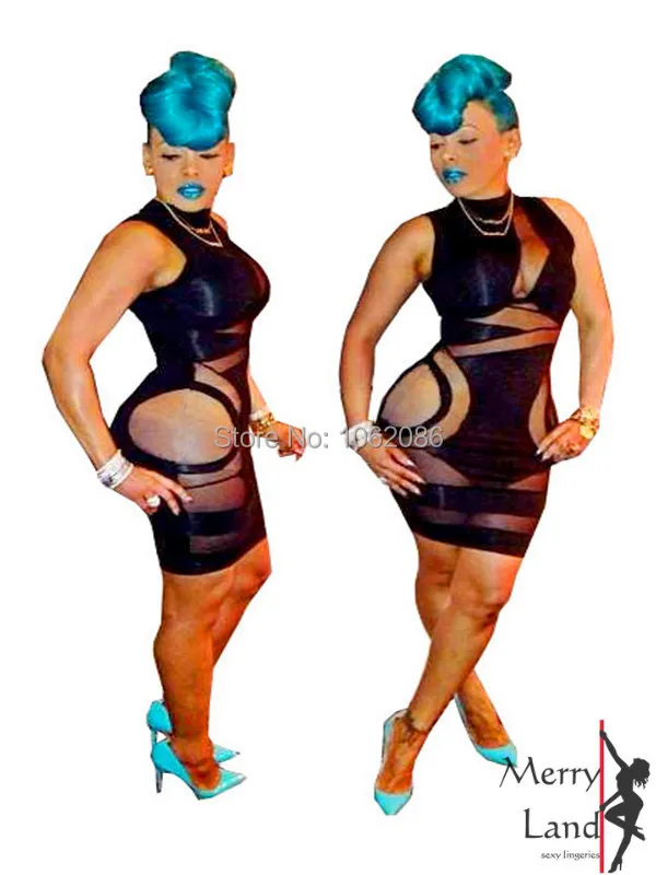 Мода ну вечеринку платье сексуальный повязку черный нерегулярные bodycon M3219