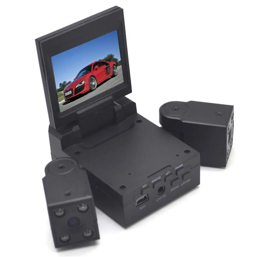 TFT 1080 P 2 дюймов Авто камеры Двойной объектив 8 светодиодный ИК Ночное видение