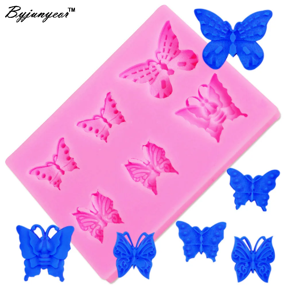 

Byjunyeor Butterfly UV Resin Silicone Mold Fondant Chocolate Candy Lollipop Crystal Epoxy Soft Clay Bake Tools m147