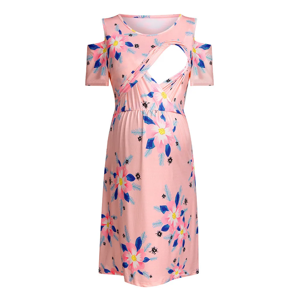 SAGACE платье для беременных будущих мам с цветочным принтом кормления грудью