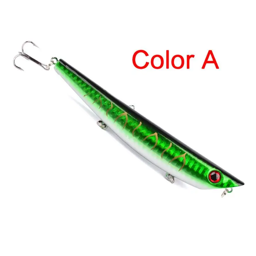 A High Quality 1PC PVC+Stainless Steel Fishing Lures 12cm Plastic Hard Bass Baits 5 Colors Minnow Lures Cuillere Peche Leurre#ZH - Цвет: A