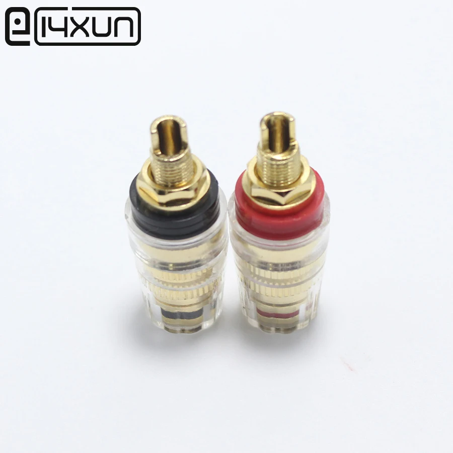 1 шт./лот усилитель звука для динамика прозрачная Клемма обвязочная позолоченные