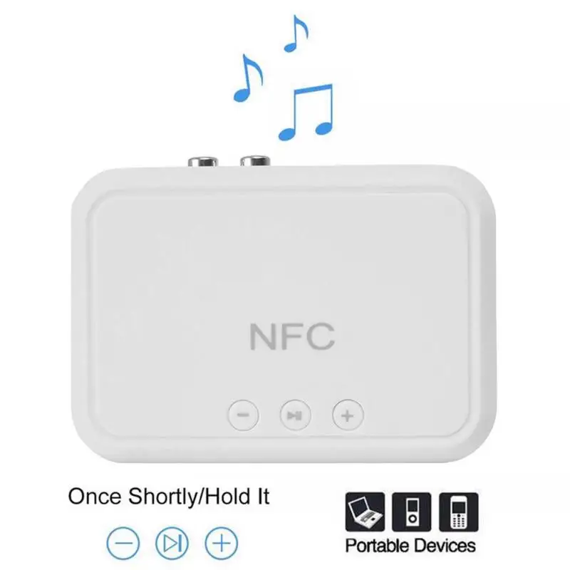 Стереоаудиоприемник NFC Bluetooth Портативный беспроводной адаптер с выходом 3 5 мм/RCA
