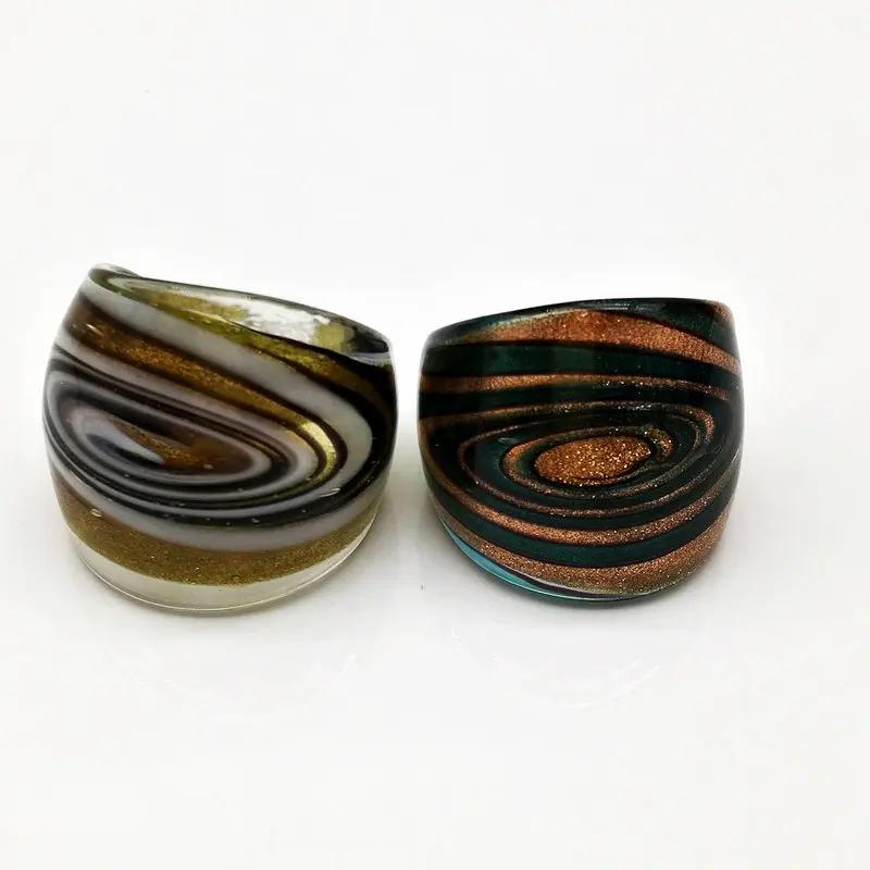 Бесплатная доставка опт Лидер продаж 8 шт. стеклянные кольца из муранского стекла