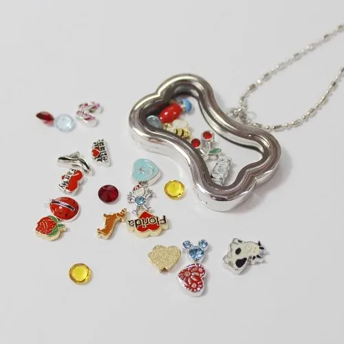 Магнитный стеклянный плавающий медальон ожерелье с бесплатной цепочкой|floating locket