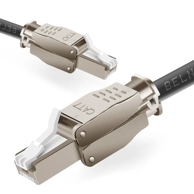 CAT7 экранированная кристаллическая головка FTP RJ45 разъем металлический сетевой