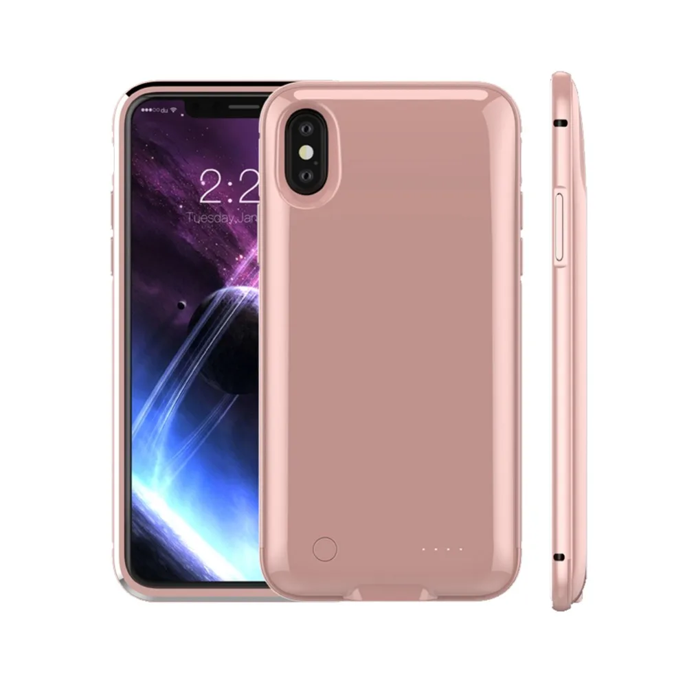 5000 мАч металлический каркас телефона батарея чехол для iPhone X батарея Зарядка чехол Чехол банк питания чехол аккумулятор внешний аккумулятор