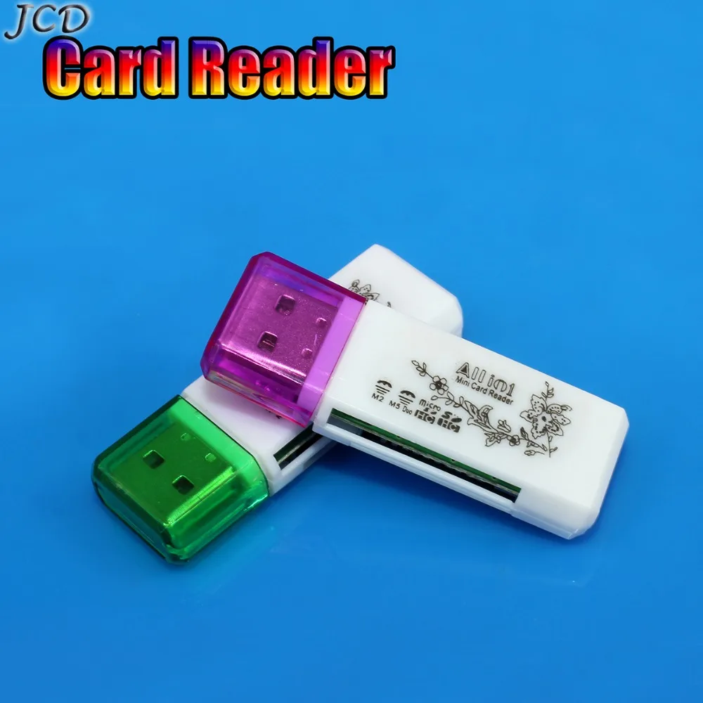 JCD Портативный 2 в 1 Карты памяти считывающее устройство Micro USB OTG 0 адаптер SD