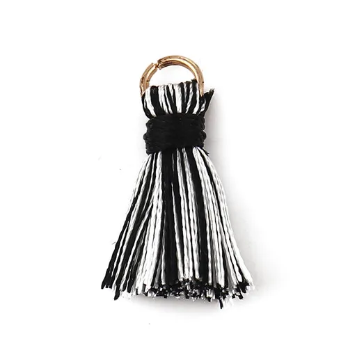 Doreenbeads Rayon Tassel Charms Multi color 7/8"l- 7/8"long 10 PCs For Diy Jewelry DIY Bracelet Necklace Earring Accessories