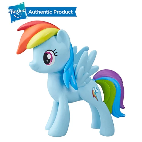 RAINBOW DASH FurReal Friends, My Little Pony с рисунком из мультфильма «Мой Маленький Пони»; классические 3-дюймовая пленка фиолетовый вентилятор фигурка пони Сумерки маленькие пони кукла с отлитым в форму волос Подарки коллекция - Color: RAINBOW DASH