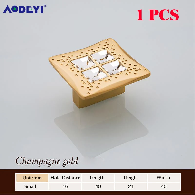 1 PCS Gold A AODEYI Шкаф Тянет Чешские Хрустальные Ручки Ящика Шкафа Шкаф мебельные ручки - Цвет: 1 PCS Gold A
