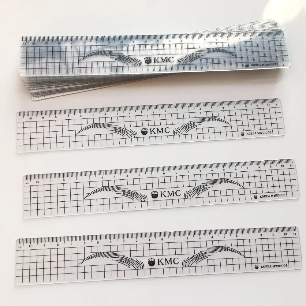 20 Pcs Plastic Standard New Straight Permanent Makeup Ruler Eyebrow Shaping Stencil Tools Rulers Tattoo Stencils | Красота и здоровье