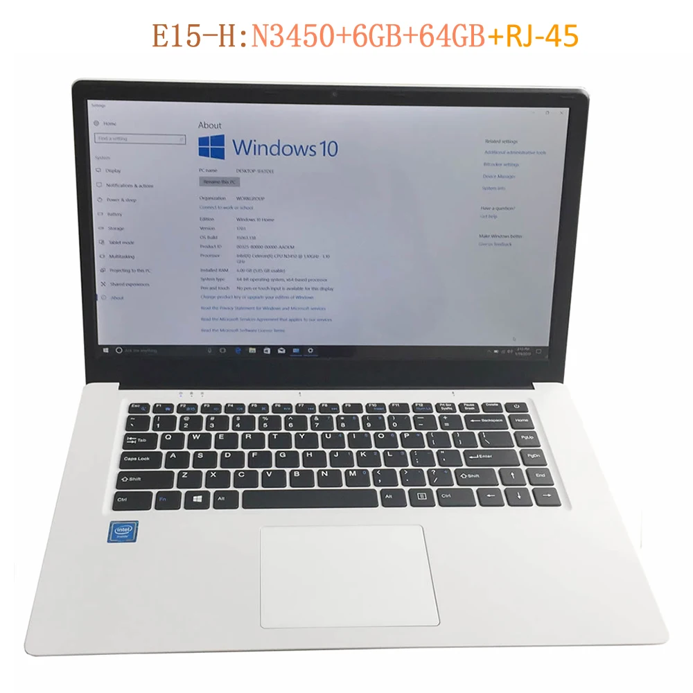 15,6 дюймовый ультратонкий ноутбук 2 ГБ/6 ГБ 32 ГБ/64 Гб SSD Windows 10 wifi bluetooth ноутбук компьютер нетбук ПК