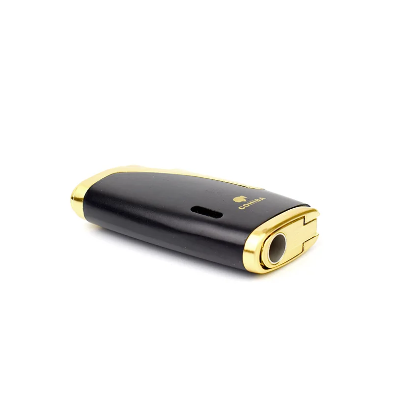

COHIBA Cigarette Lighter Cigar Smoking Ligther w/ Built-in Cigar Punch Flame Double Torch Cigarette Fire Lighters