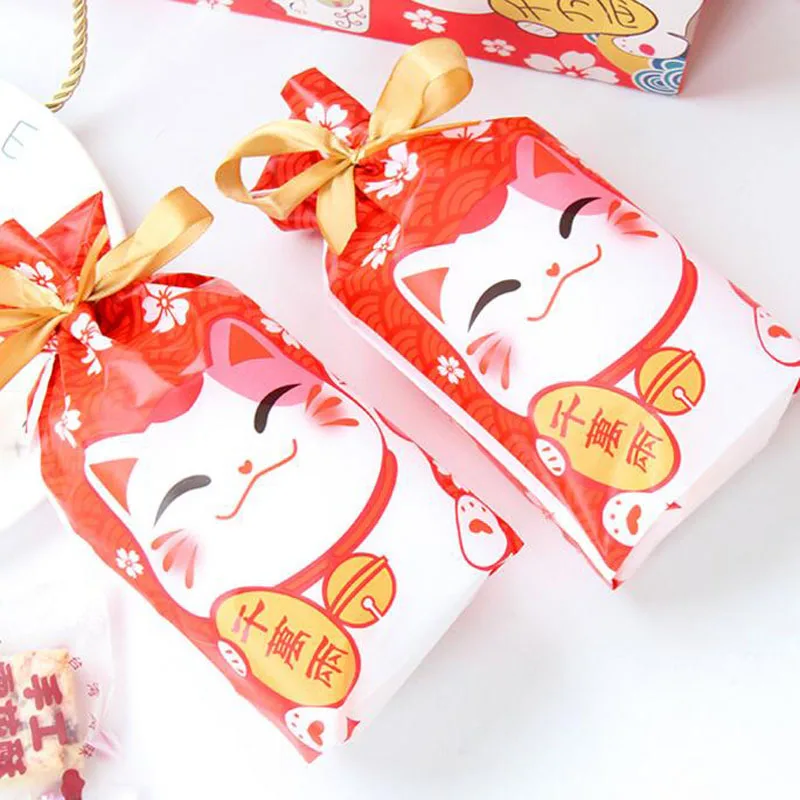 Пакет конфет Happy Fortune Cat 500 шт. 23*15*6 см пластиковые подарочные пакеты для печенья