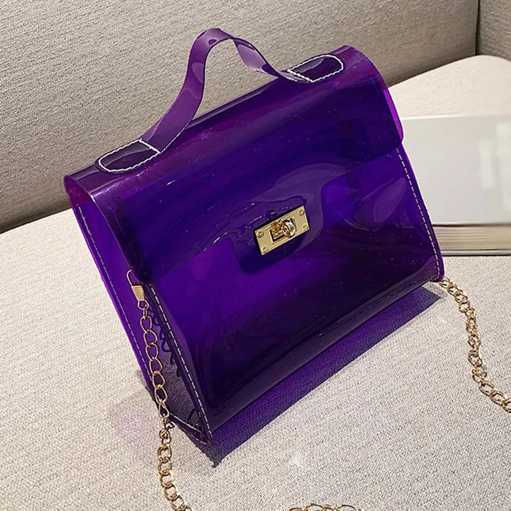 Женская сумочка на ремне желе сумка-мессенджер однотонная сумка tasjes dames sac прозрачная femme nouveau# XP30